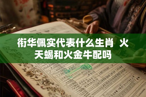 衔华佩实代表什么生肖  火天蝎和火金牛配吗