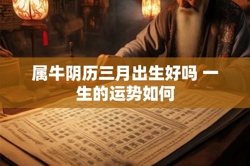 属牛阴历三月出生好吗 一生的运势如何
