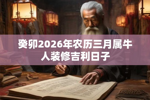 癸卯2026年农历三月属牛人装修吉利日子 癸卯2026年农历三月属牛人装修吉利日子