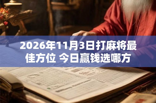 2026年11月3日打麻将最佳方位 今日赢钱选哪方
