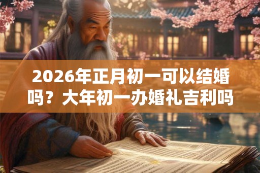2026年正月初一可以结婚吗？大年初一办婚礼吉利吗