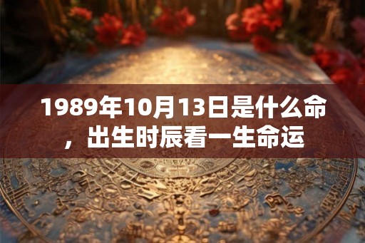 1989年10月13日是什么命,出生时辰看一生命运 1989年10月13日是什么命,出生时辰看一生命运