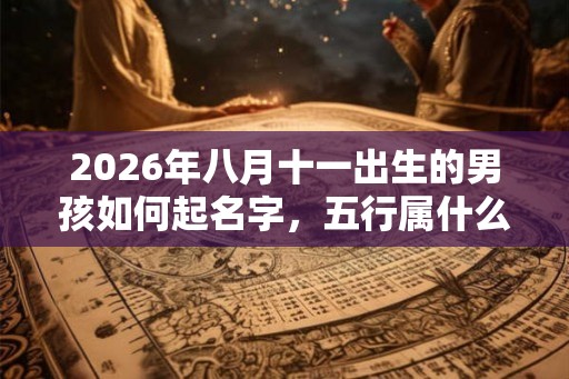 2026年八月十一出生的男孩如何起名字，五行属什么