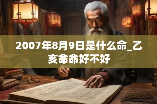 2007年8月9日是什么命_乙亥命命好不好