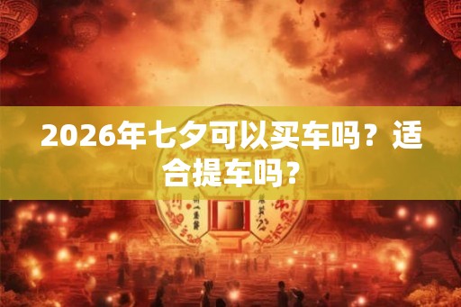 2026年七夕可以买车吗?适合提车吗? 2026年七夕可以买车吗?适合提车吗?