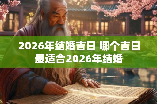 2026年结婚吉日 哪个吉日最适合2026年结婚 2026年结婚吉日 哪个吉日最适合2026年结婚