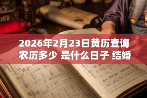 2026年2月23日黄历查询 农历多少 是什么日子 结婚吉时