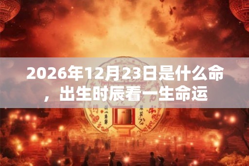 2026年12月23日是什么命,出生时辰看一生命运 2026年12月23日是什么命,出生时辰看一生命运