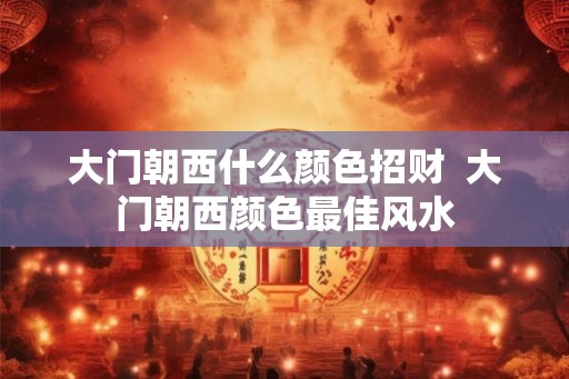 大门朝西什么颜色招财  大门朝西颜色最佳风水
