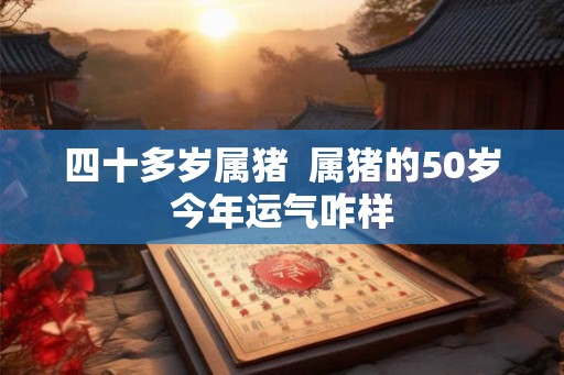 四十多岁属猪  属猪的50岁今年运气咋样