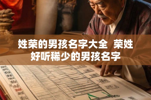 姓荣的男孩名字大全  荣姓好听稀少的男孩名字