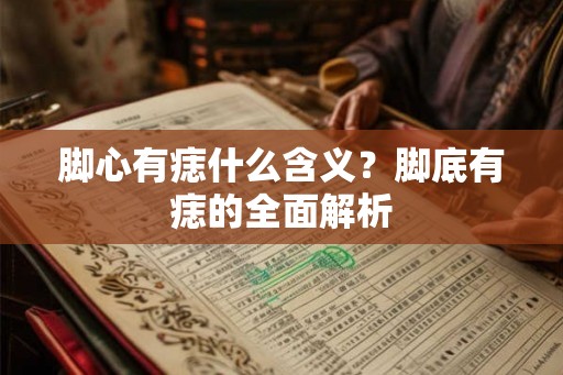 脚心有痣什么含义？脚底有痣的全面解析
