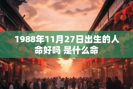 1988年11月27日出生的人命好吗 是什么命