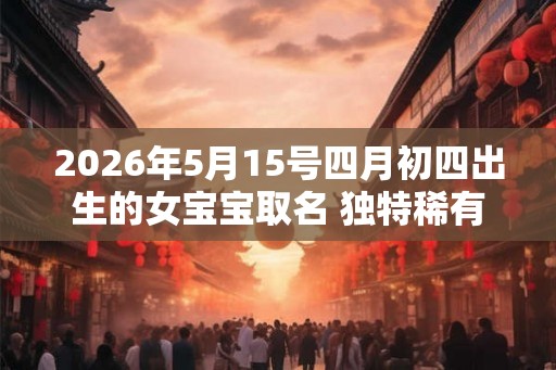 2026年5月15号四月初四出生的女宝宝取名 独特稀有