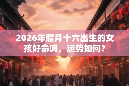 2026年腊月十六出生的女孩好命吗，运势如何？