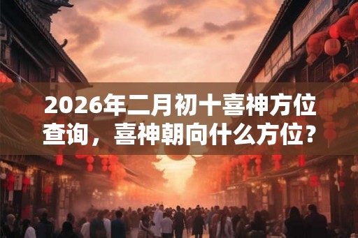 2026年二月初十喜神方位查询，喜神朝向什么方位？