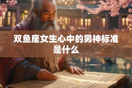 双鱼座女生心中的男神标准是什么
