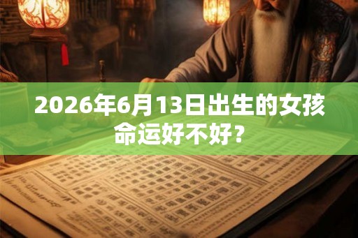 2026年6月13日出生的女孩命运好不好？