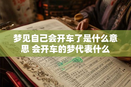 梦见自己会开车了是什么意思 会开车的梦代表什么