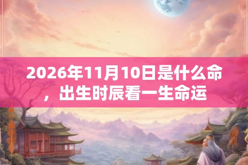 2026年11月10日是什么命，出生时辰看一生命运
