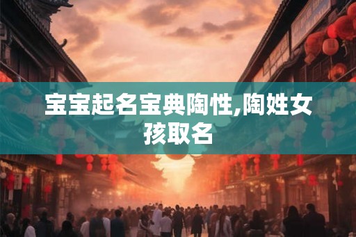 宝宝起名宝典陶性,陶姓女孩取名