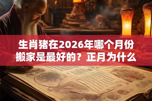 生肖猪在2026年哪个月份搬家是最好的？正月为什么不搬家？