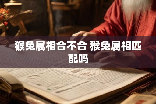 猴兔属相合不合 猴兔属相匹配吗