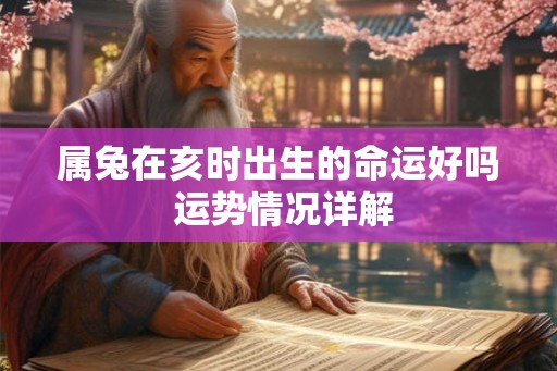 属兔在亥时出生的命运好吗 运势情况详解