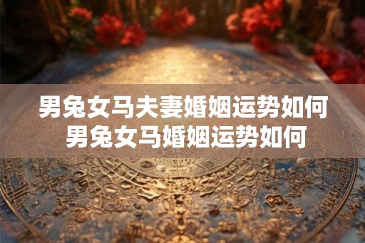 男兔女马夫妻婚姻运势如何 男兔女马婚姻运势如何