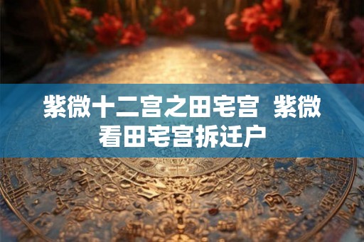 紫微十二宫之田宅宫  紫微看田宅宫拆迁户