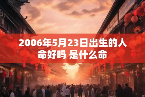 2006年5月23日出生的人命好吗 是什么命 2006年5月23日出生的人命好吗 是什么命