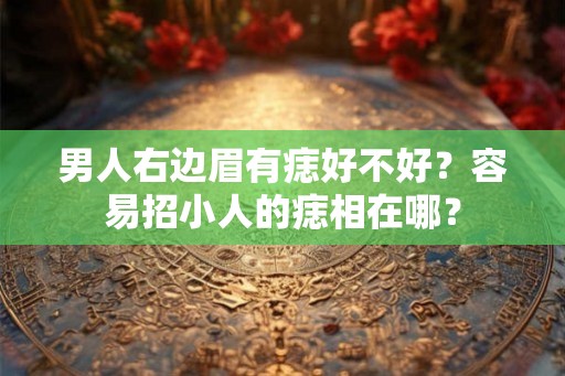 男人右边眉有痣好不好？容易招小人的痣相在哪？