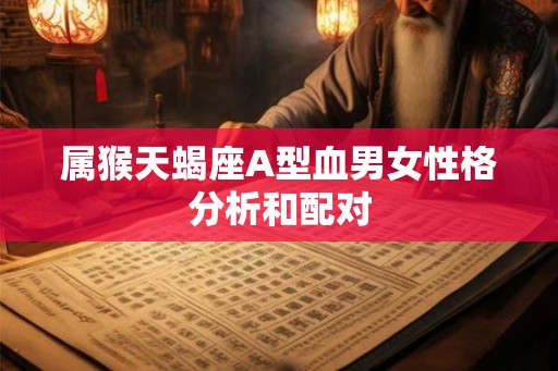 属猴天蝎座A型血男女性格分析和配对