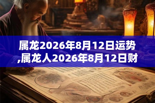 属龙2026年8月12日运势,属龙人2026年8月12日财运,生肖龙2026年8月12日运势 属龙2026年8月12日运势,属龙人2026年8月12日财运,生肖龙2026年8月12日运势