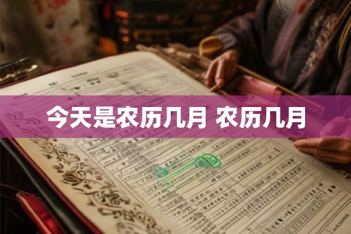 今天是农历几月 农历几月
