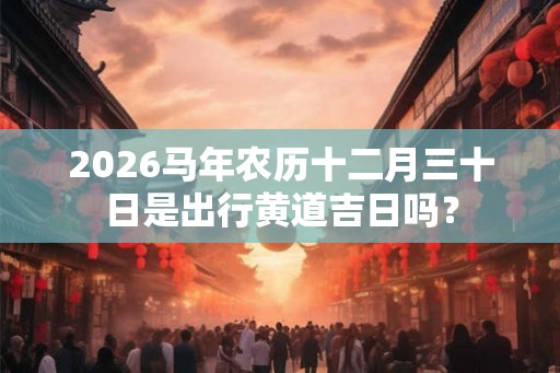 2026马年农历十二月三十日是出行黄道吉日吗？