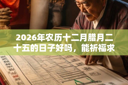 2026年农历十二月腊月二十五的日子好吗，能祈福求财吗？
