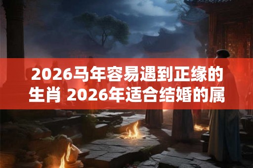 2026马年容易遇到正缘的生肖 2026年适合结婚的属相