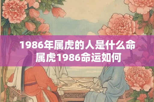 1986年属虎的人是什么命 属虎1986命运如何