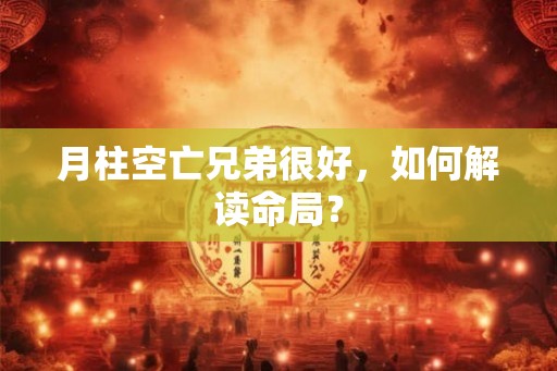 月柱空亡兄弟很好，如何解读命局？