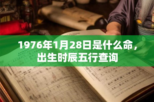 1976年1月28日是什么命，出生时辰五行查询