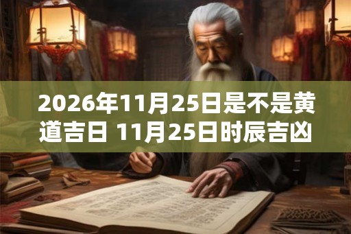 2026年11月25日是不是黄道吉日 11月25日时辰吉凶