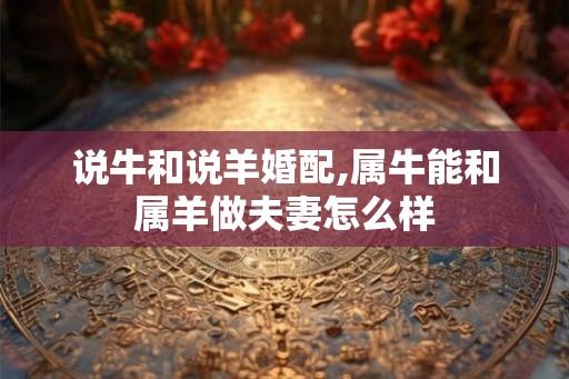 说牛和说羊婚配,属牛能和属羊做夫妻怎么样
