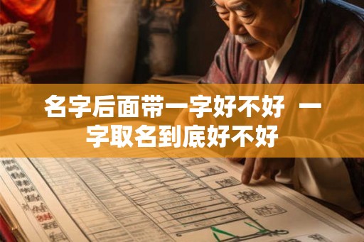 名字后面带一字好不好 一字取名到底好不好 名字后面带一字好不好 一字取名到底好不好