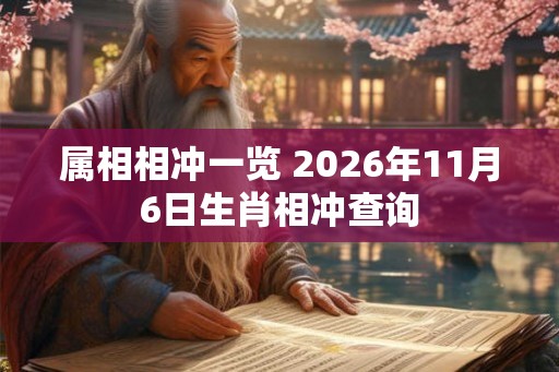 属相相冲一览 2026年11月6日生肖相冲查询