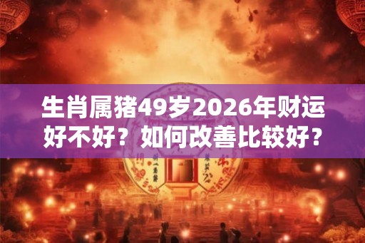 生肖属猪49岁2026年财运好不好？如何改善比较好？