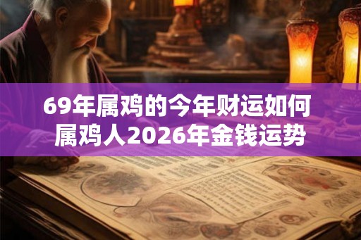 69年属鸡的今年财运如何 属鸡人2026年金钱运势