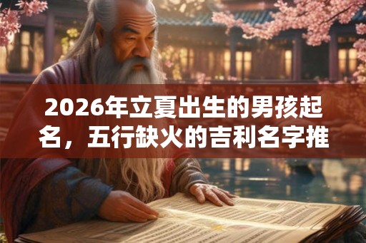 2026年立夏出生的男孩起名，五行缺火的吉利名字推荐