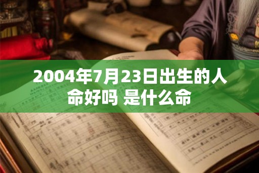 2004年7月23日出生的人命好吗 是什么命