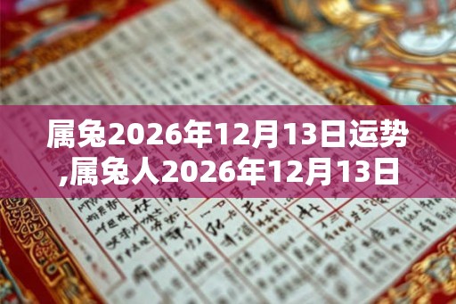 属兔2026年12月13日运势,属兔人2026年12月13日财运,生肖兔2026年12月13日运势